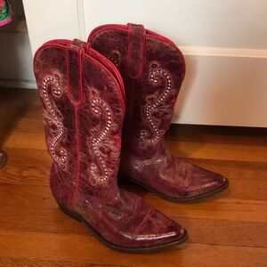 Women's Red Western Boots